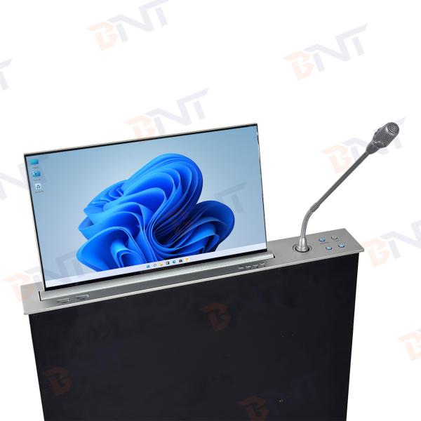 BNT Full HD Screen Low Price Motorized Retractable Monitor Lift With Mic for Conference System