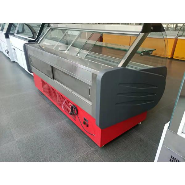 Front Flap Glass Door Deli Display Counter Fridge Meat