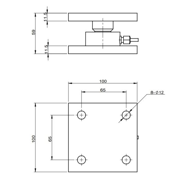 IP67 Weighing Module Stainless Steel 1.5mv/V Platform Scale Load Cell 1-100kN