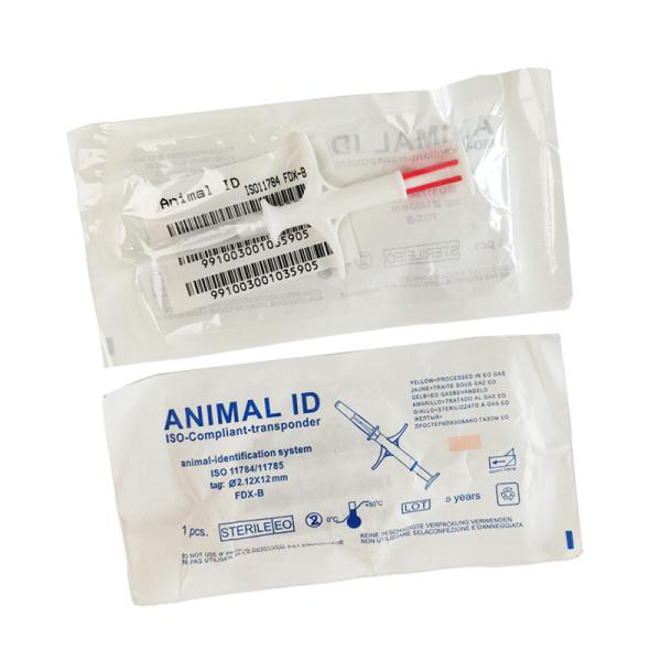Barcode Integration Iso Identification Microchip With Bar Code Label 6 Adhesive