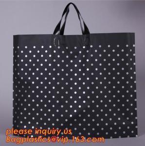 China 100% biodegradable soft loop die cut handle plastic carrier bag,Flexi Loop Handle Restaurant Takeaway Plastic Soft Mater wholesale