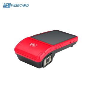 China Red Android Smart POS Terminal , POS With Fingerprint Reader wholesale