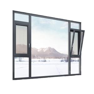 304 Stainless Steel Mesh Screen Window Aluminium Casement Windows With Thermal Break