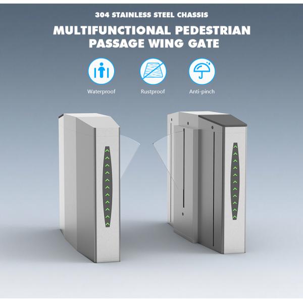 Gym Smart RFID Card Flap Barrier System Access Control Turnstile Gate
