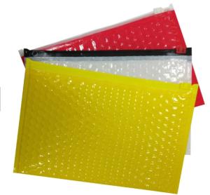 China Custom Printed Bubble Package Envelope Plain End Style Zipper Design wholesale