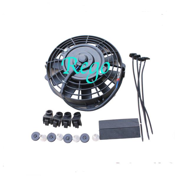 Quality Low Power Consumption Universal Radiator Cooling Fan With Full Finger Guard Shroud for sale