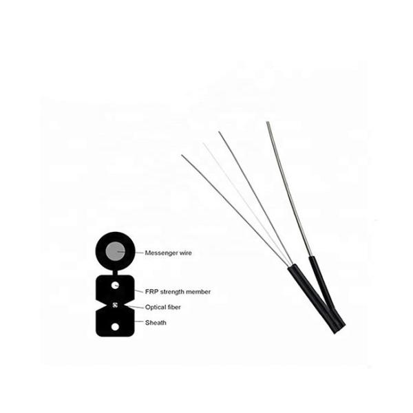 Outdoor Single Mode FTTH Drop Cable Patch Cord G657A1 SC APC 30M Self Support