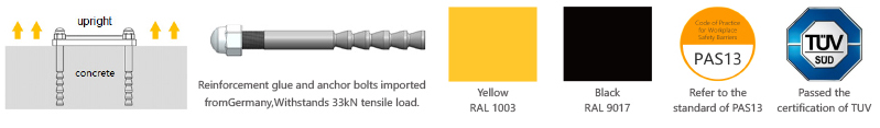 H Safety Barrier Warehouse flexible anti-collision system FS-2023A