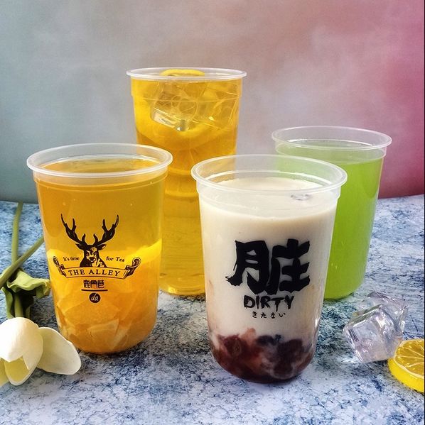 500ml disposable pp disposable cups with dome lids for cold drinks