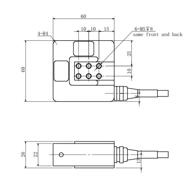0.1% 1mv/V Steel Load Cell , 10-50kg Three Axis Load Cell