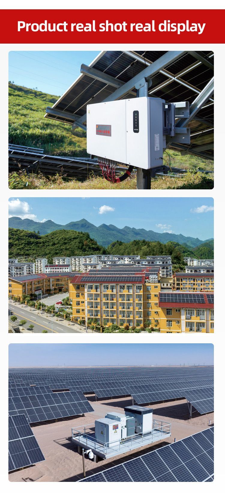 3.68-6kw Single Phase Inverter Home Use Solar Power Grid Hybrid Solar Inverter AC DC Low Frequency with Battery Package