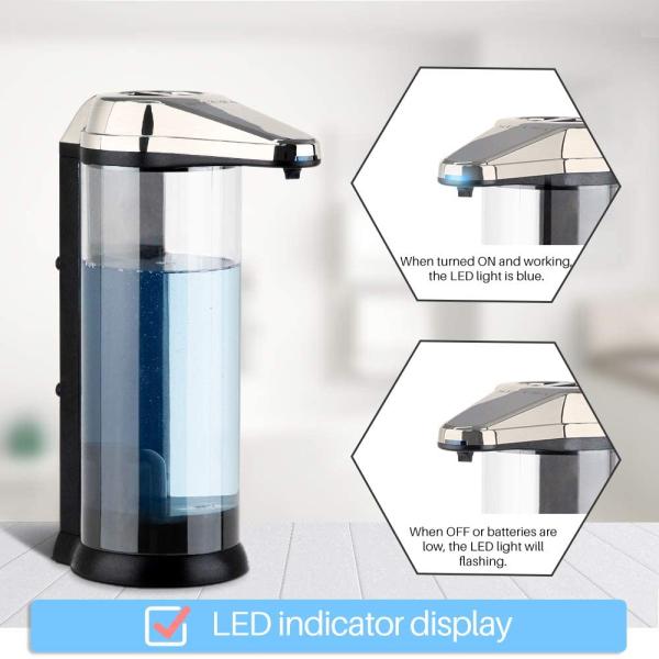 17oz Chrome Automatic Soap Dispenser