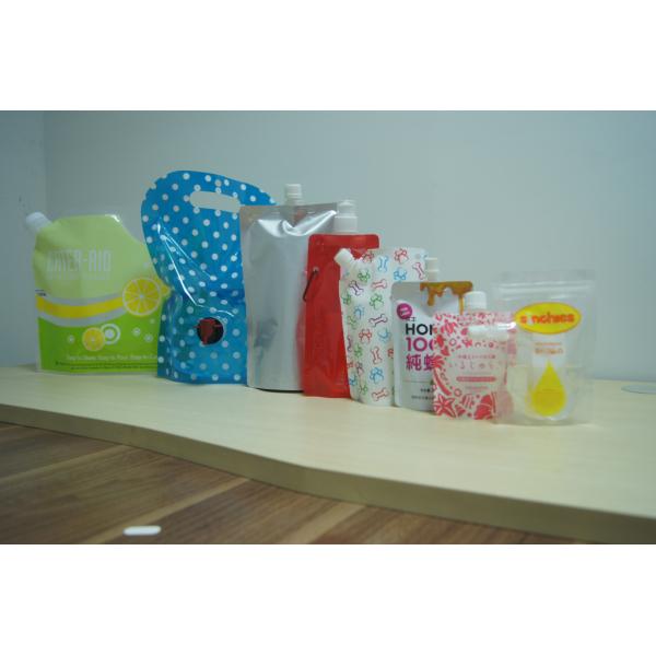 Clear Stand Up Yellow Spout Pouch Packaging Reusable for Liquid Packaging