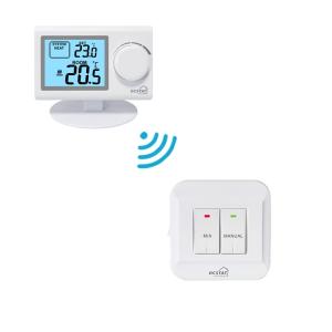 China Riseem 230V RF Battery Powered NTC Sensor Non Programmable Wireless Room Thermostat wholesale