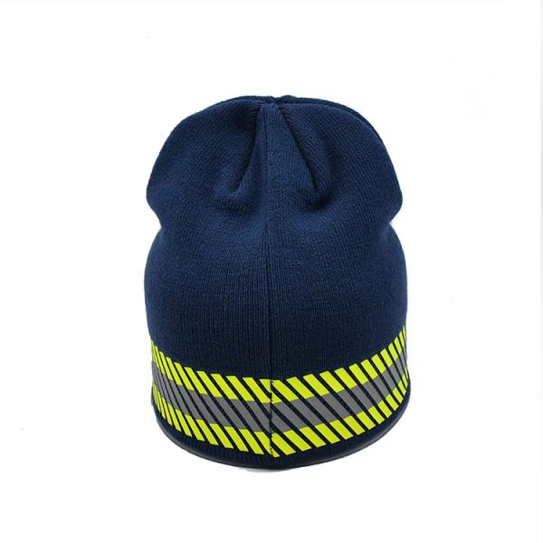 Quality 58CM Unisex Knit Beanie Hats In Blue Green Color Custom for sale