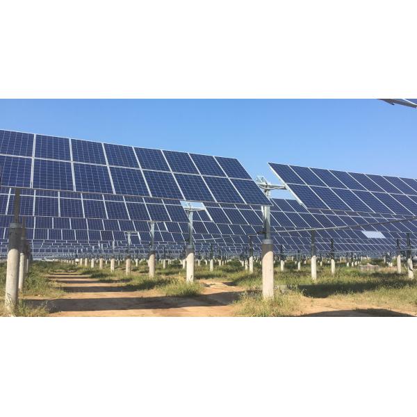 Horizontal Single Axis Solar Trackers Slew Gearbox Motor Driven