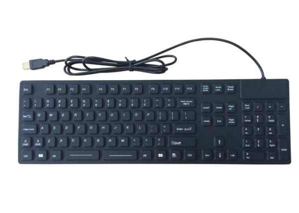 Quality IP68 USB PS2 Interface 100mA Waterproof Keyboard 105 Keys for sale