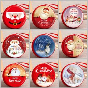 China 2018 Christmas promotional gifts zipper closure round tin wallet small mini metal tinplate coin box Promotional items wholesale