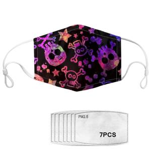 China Halloween Skeletons Printed Reusable Face Mask With Elastic Earloop wholesale
