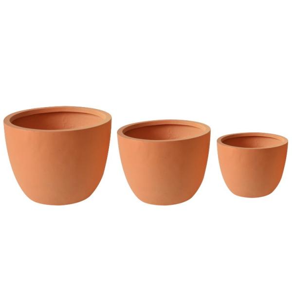Quality 8-10 Year Fiber Clay Outdoor Planters Waterproof with Texture Finishing for sale