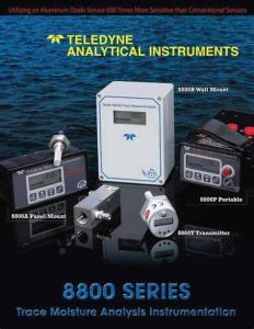 8800p Al2O3 Trace Teledyne Analytical Instruments Gas Moisture Analyzer
