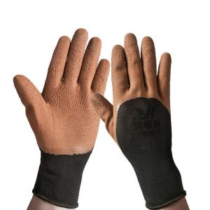 China Latex foam gloves, breathable, wear-resistant, non-slip gloves, fully hung rubber-impregnated labor protection gloves on sale