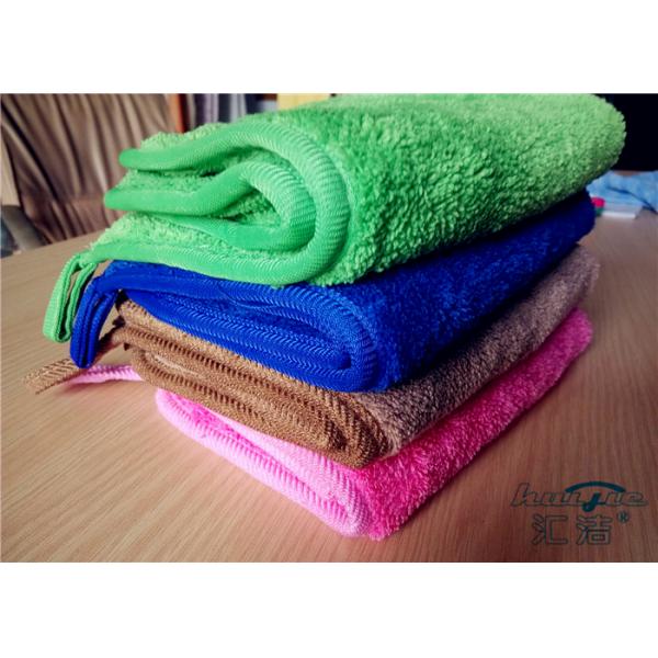 High Density Fluffy Fleece Microfiber Kitchen Towels Red , Water Absorbing Towel