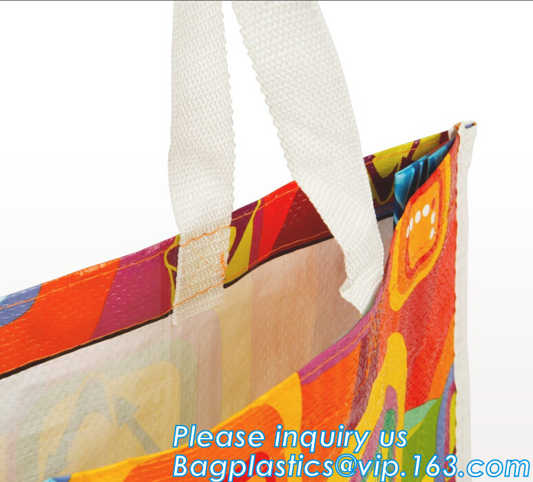 Super quality gift pp woven shopping bag with zipper,pp woven check jumbo laundry shopping bag,Eco Friendly Recycle Reus