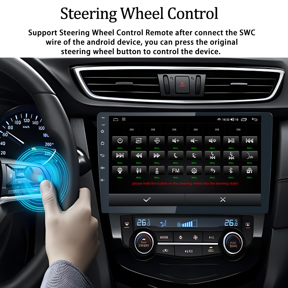 Universal Radio Stereo Audio Head Unit 9 Inch 2 Din Double Din Car DVD Player with Bluetooth