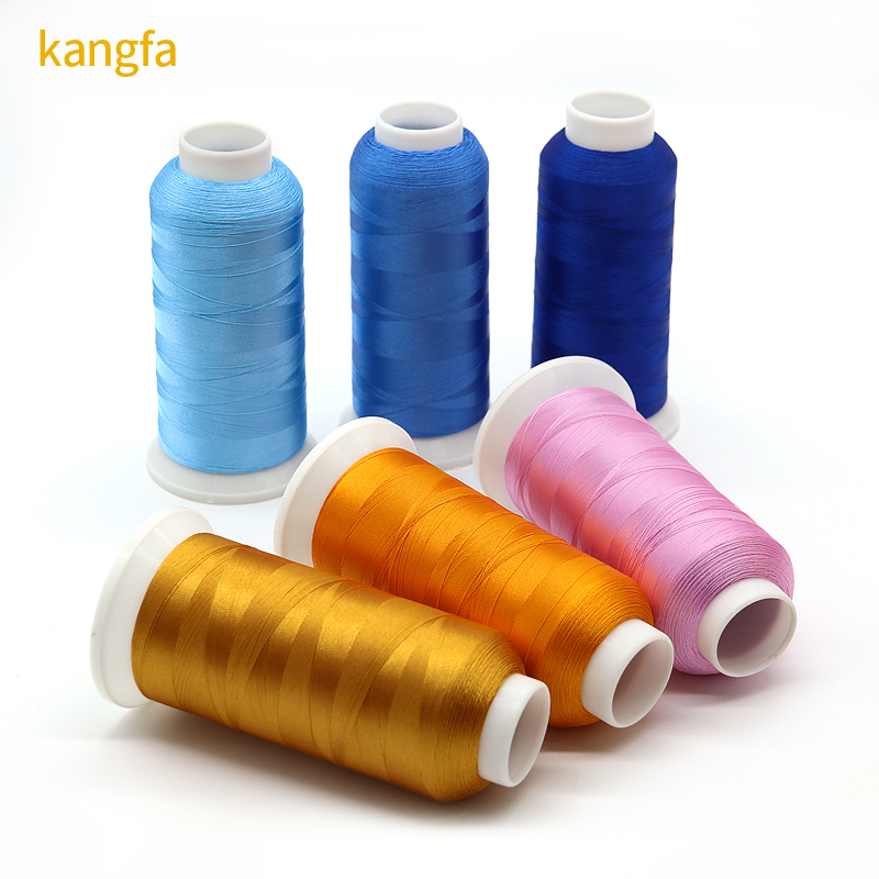 Cone Material 100% Polyester High Temperature Resistant Silk Embroidery Thread 120D/2 Gold