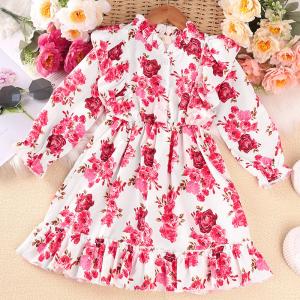 China Spring Children'S Clothing Girls New Floral Long Sleeve Princess Dress For Children wholesale