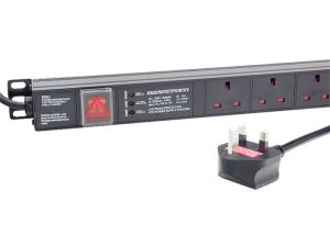 Surge Protected Rack Mount Pdu With Individual Switches , Horizontal Server Rack Power Strip