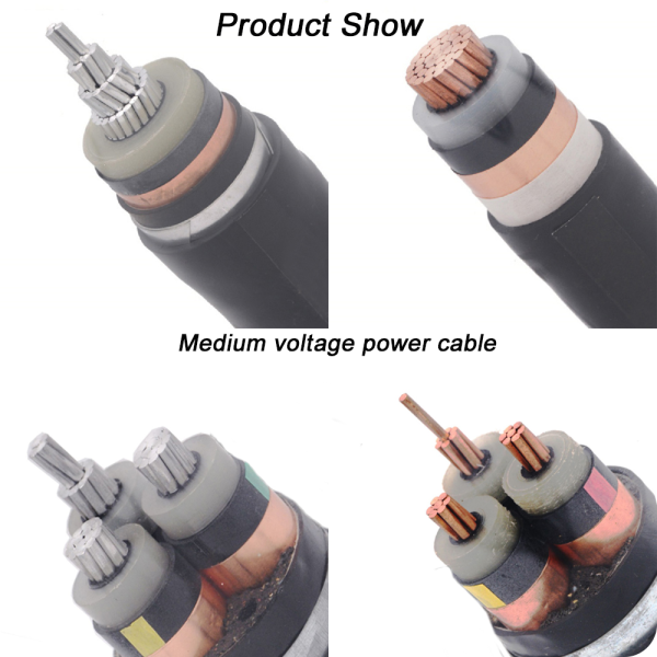 35kV XLPE Insulated PVC Sheathed Power Cable Underground Submarine Electrical Cable