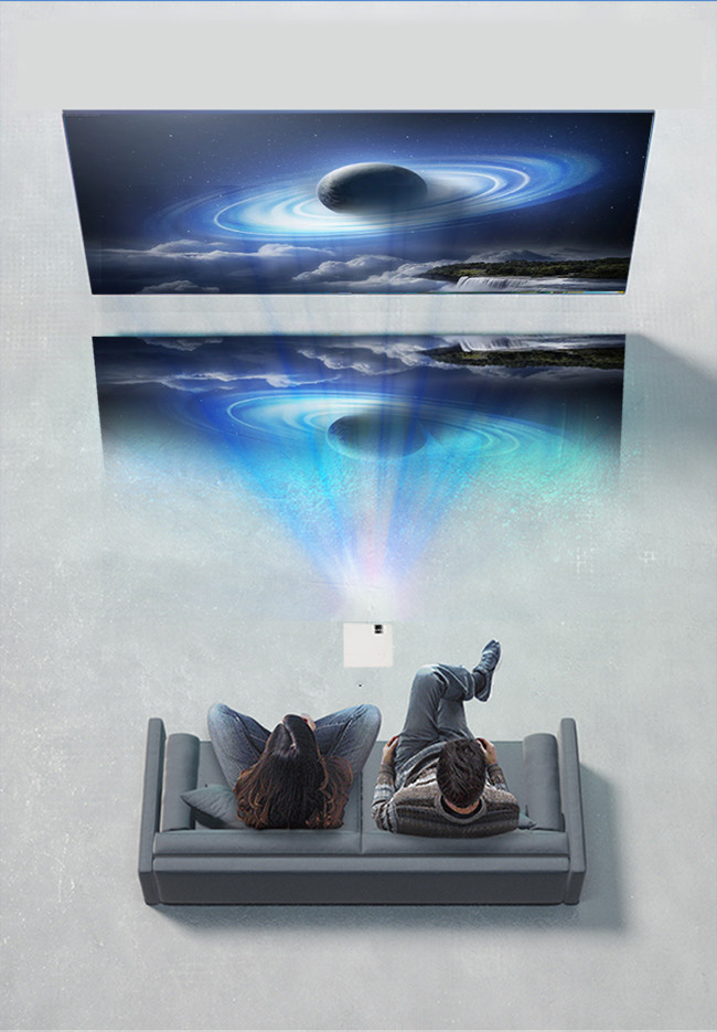 1920*1080P Pocket LCD Screen Mirroring Projector Built In Speaker 3W