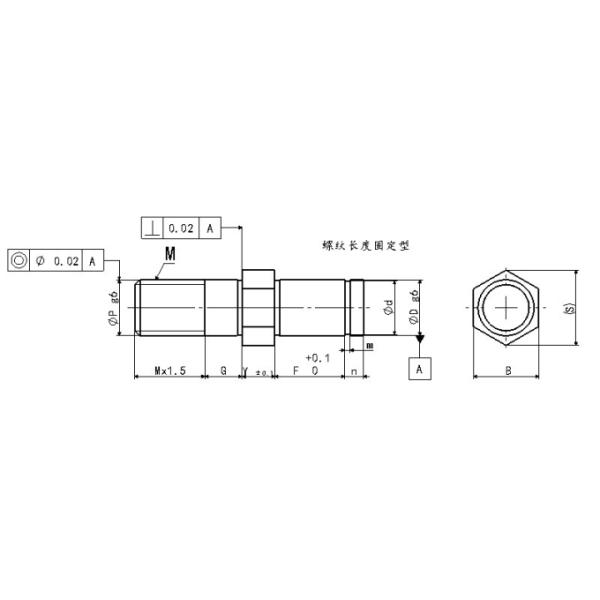 High Precision Cantilever Shaft One End External Threaded Buckle Ring Grooved Type