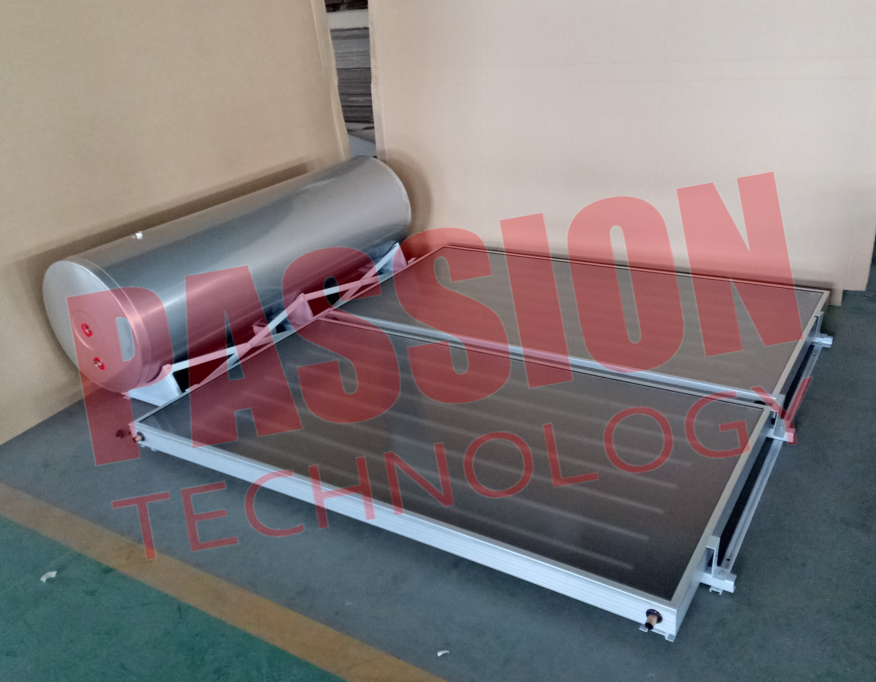 300 L High Efficient Sun Solar Water Heater With Two Collector Galvanized Steel Bracket
