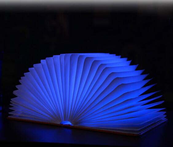 PU Cover 360 Degree Adjustable Rechargable Book Shape Light For Gift