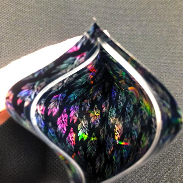 Holographic Mylar Weed Packaging Bag Three Side Sealed With Zipper
