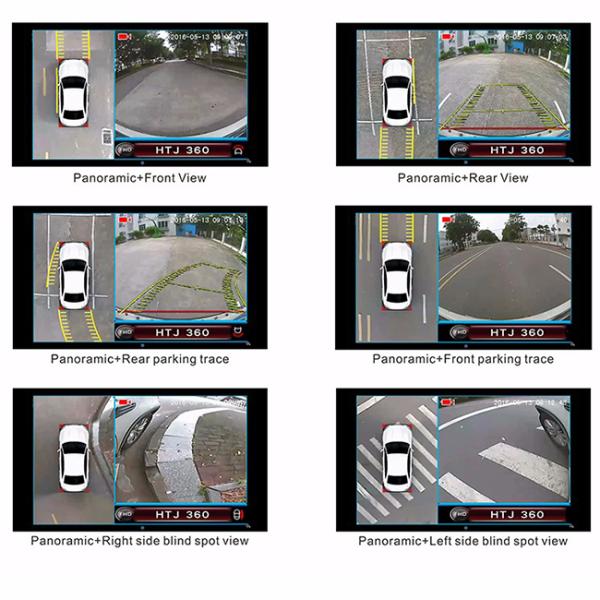 Universal 360 Degree Car Security Camera System With DVR , CCD Image Sensor