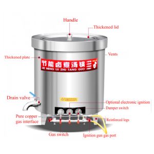 Large Industrial Cooking Pot Sweet Potato Kitchen Processing Pot