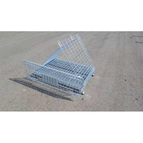 Customized Foldable Metal Folding Storage Cag Wire Mesh Container Warehouse Cargo Storage Equipment 