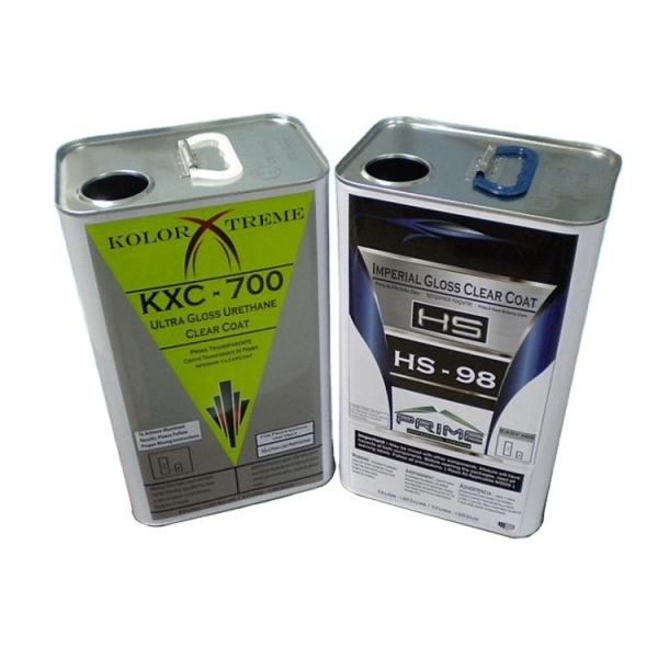 Quality F Style Engine Oil Tin Can Containers 1 Gallon 4C Offset Printing for sale