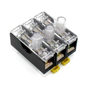 China FS-103 3P Fuse Holder for 6x30 fuses Din Rail Mount Fuse Box 10A 250V LED Indicator 6x32 Fuse Block wholesale