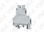 UKK Type Din Rail Terminal Blocks / Double Level Screw Dual Row Terminal Block