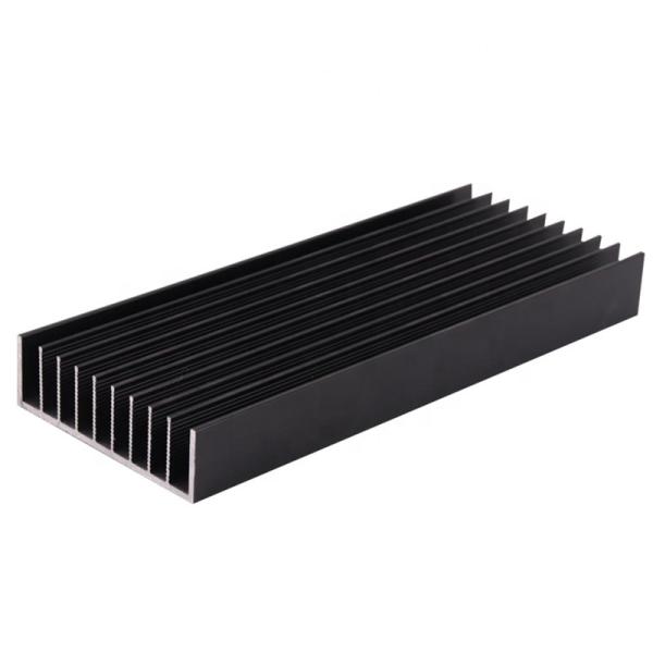 Quality Black Anodized Rectangular Cnc Aluminum Heat Sink Profiles for sale