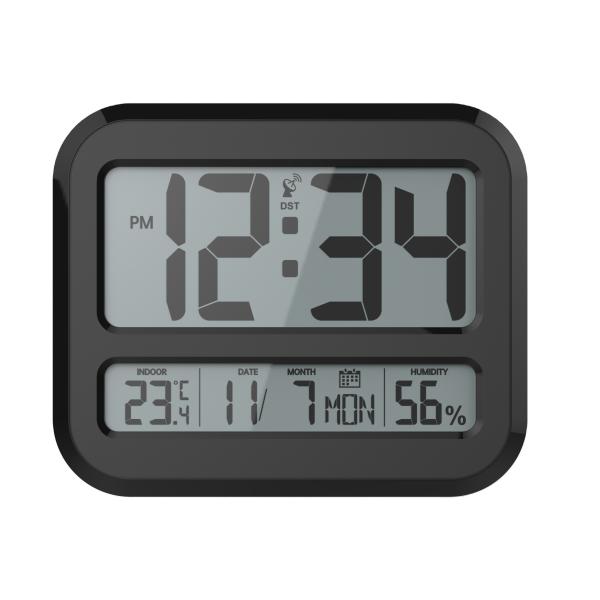 Quality Indoor Temperature Radio Controlled Digital Clock Square Led Wall Clock 22.6 X 2.7 X 18.8cm for sale