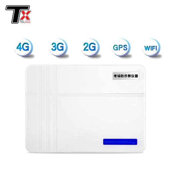 Quality White Built In Antenna Desktop Mobile Phone Signal Jammer for sale