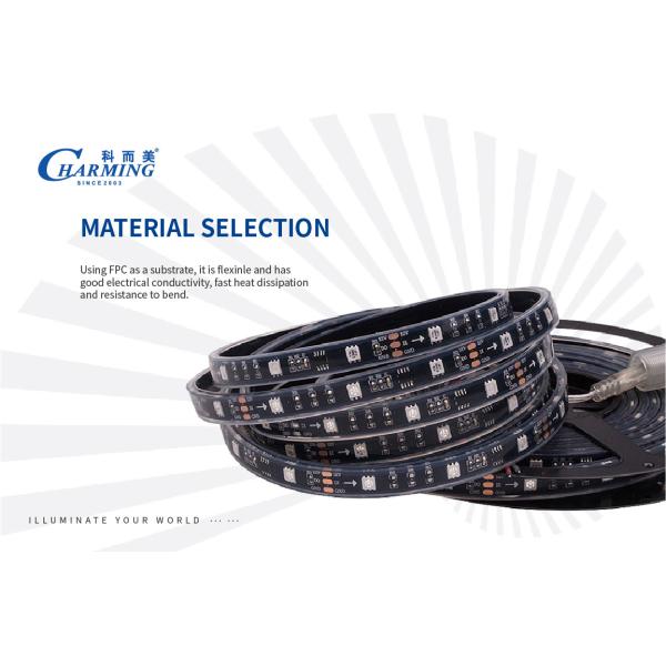 14W IP42 DC12V RGB LED Strip Light 10MM Width For Night Club