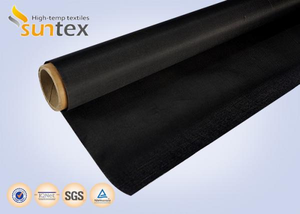Quality Black Fire Resistant Fiberglass Fabric Heat Insulation Glass Fiber Roll for sale