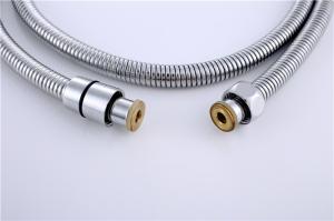 Household Hand Held Shower Hose , Brass Chrome Thermostat Shower Faucet Set